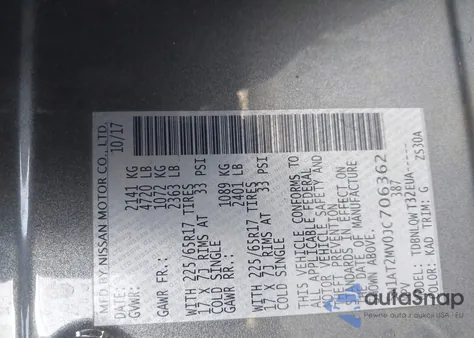 2018 Nissan Rogue Sv from USA, damaged, VIN 5N1AT2MV0JC706362